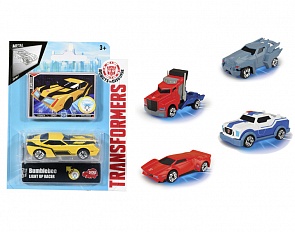 Машинка с подсветкой Die-Cast из серии Трансформеры, с 3D карточкой, 7 см. (Dickie, 3111001)